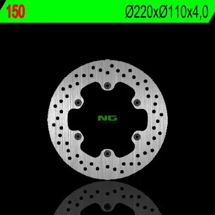 NG TARCZA HAMULCOWA PRZÓD KTM 50 EXC ‘90-‘93, TYŁ MZ 125RT ‘99-‘02 (220X110X4) (6X6,5MM) Ostatnie sztuki