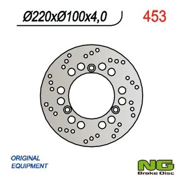 NG TARCZA HAMULCOWA PRZÓD SUZUKI BURGMAN 125/250 02-05 (220X100X4) 3 OTWORY SR.10,5 Super okazja