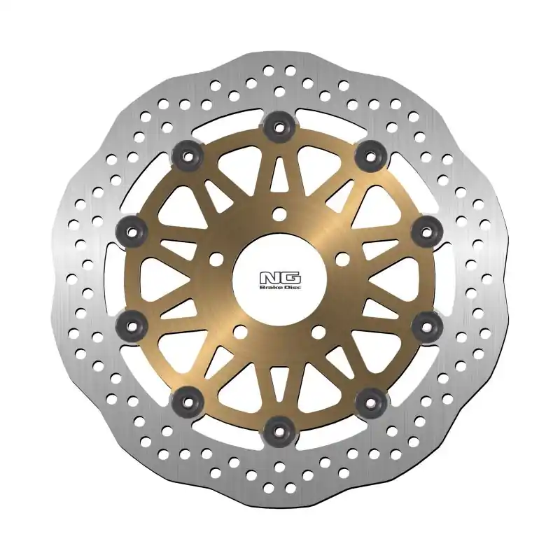 Oferta limitowana NG TARCZA HAMULCOWA PRZÓD SUZUKI RG 125/250 F/GAMMA ‘91-‘94, GSF 1200 BANDIT ‘07-‘12, GSX 750 ‘97-‘08, GV 1200 MADURA ‘85-‘86, VZ 800 MARAUDER ‘96-‘04 (300X64X5MM) (5X10,25MM) WAVE PŁYWAJĄCA (ZŁOTY ŚRODEK)