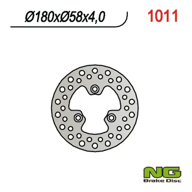 NG TARCZA HAMULCOWA PRZÓD/TYŁ KYMCO SKUTERY 50/125/150/300, QUAD 250/300 (180X58X4) 3 OTWORY ŚR.10,5 Tylko do końca tygodnia