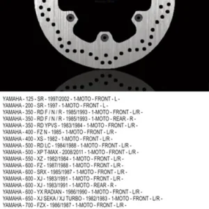 Tylko dziś NG TARCZA HAMULCOWA PRZÓD/TYŁ YAMAHA XJ 600/900, XJR1300, MT01, XV 750/1100 (267X132X4) (6x8,25mm)