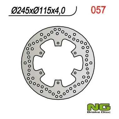 NG TARCZA HAMULCOWA PRZÓD/TYŁ YAMAHA XTZ 750 SUPER TENERE ‘89-‘91, PRZÓD XTZ 750 SUPER TENERE ‘92-‘97 (245X115X4)(6X6,5MM) Najlepsza cena