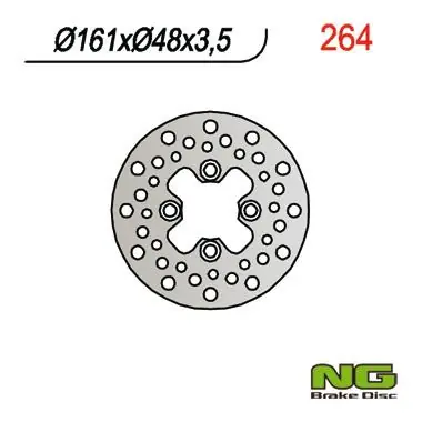 NG TARCZA HAMULCOWA PRZÓD YAMAHA YFM 125/250/350/600/650/700, YFZ 350/450 87-15, YFS 200 BLASTER 88-07 (161X48X3,5) Popularny