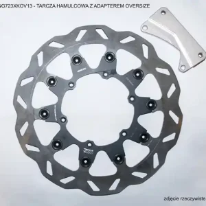 NG TARCZA HAMULCOWA PRZÓD Z ADAPTEREM OVERSIZE (320X118X5) YAMAHA YZ 125 ‘00-‘12,YZF 450 ‘03-‘04, WRF 426/450 ‘03-‘17, SUZUKI RM 125/250 ‘96-‘09 Wysoka jakość