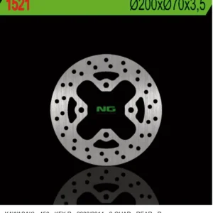 Oferta limitowana NG TARCZA HAMULCOWA TYŁ KAWASAKI KFX 450R ‘08-‘14 (200X70X3,5) (4X10,5MM)