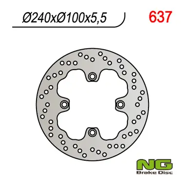 Oferta czasowa NG TARCZA HAMULCOWA TYŁ KAWASAKI ZZR 600 93-03, ZR7 98-03, ZR 550 (240x100x5,5)