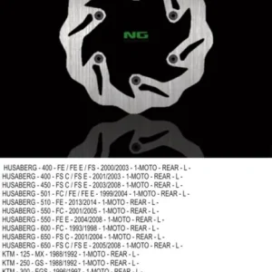 NG TARCZA HAMULCOWA TYŁ KTM / HUSABERG (220X110X4,2) WAVE (NG141; NG129) Wyprzedaż