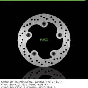 NG TARCZA HAMULCOWA TYŁ KYMCO XCITING 250/300/500 (240X125,5X5) (5X10,5MM) Oferta czasowa