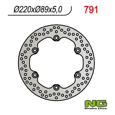 NG TARCZA HAMULCOWA TYŁ SUZUKI GSXR/ SV/ TL (220x89x5) (5X10,5MM) Wysoka jakość