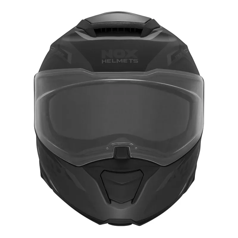 NOX PROMOCJA KASK SZCZĘKOWY (FLIP-UP) Z BLENDĄ N967 SYNCHRO KOLOR CZARNY/TYTANOWY MAT ROZMIAR XL Ekspresowa dostawa