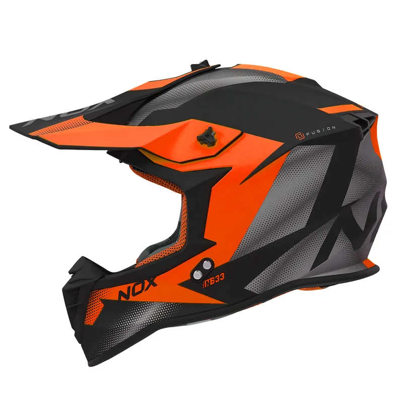 Szybka dostawa NOX KASK CROSS / OFFROAD N633 FUSION KOLOR CZARNY MAT/POMARAŃCZOWY ROZMIAR S (ZAPIĘCIE MIKROMETRYCZNE)