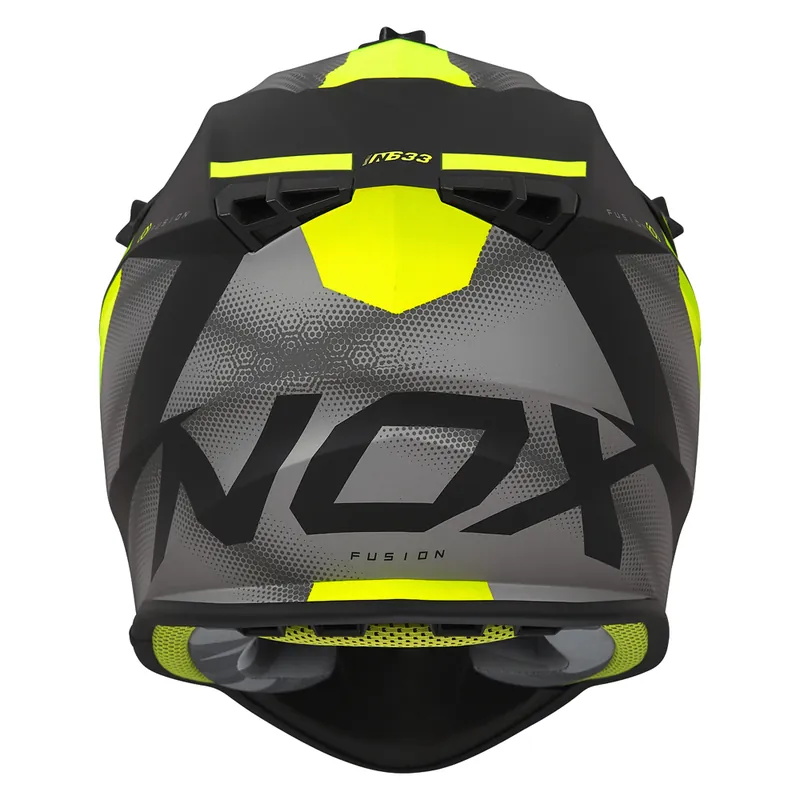 NOX KASK CROSS / OFFROAD N633 FUSION KOLOR CZARNY MAT/ŻÓŁTY FLUO ROZMIAR M (ZAPIĘCIE MIKROMETRYCZNE) Hit sprzedaży