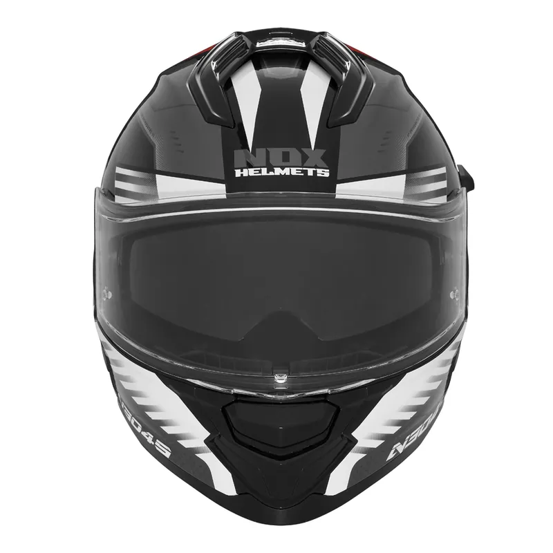 Bezpieczne zakupy NOX PROMOCJA KASK INTEGRALNY (FULL FACE) Z BLENDĄ N304S CARVER KOLOR CZARNY/BIAŁY/CZERWONY ROZMIAR XXL