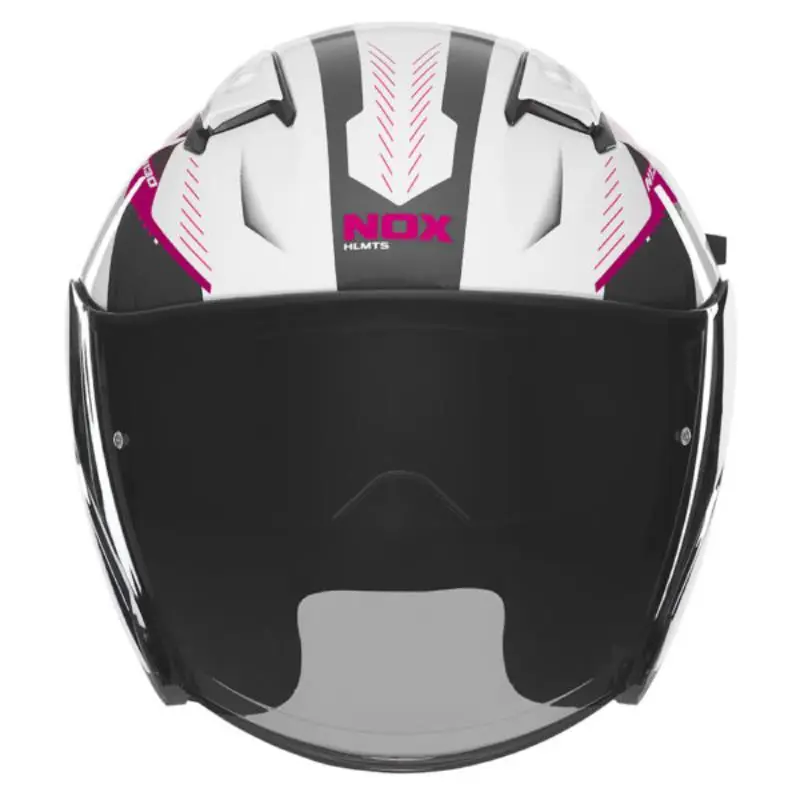 Bezpieczna płatność NOX PROMOCJA KASK OTWARTY JET Z BLENDĄ N130 MYST KOLOR BIAŁY/CZARNY/RÓŻOWY ROZMIAR L