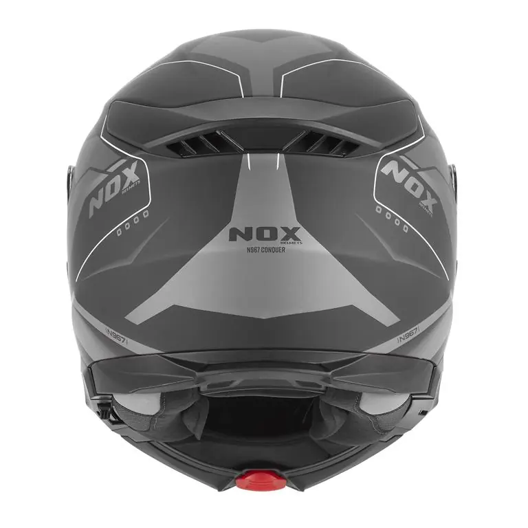 NOX KASK SZCZĘKOWY (FLIP-UP) Z BLENDĄ N967 CONQUER KOLOR CZARNY MAT/SREBRNY ROZMIAR XL (PINLOCK DO TEGO MODELU - FILMPINLOCK70DKS589) Tylko do końca tygodnia