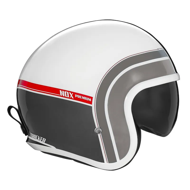 Do wyczerpania zapasów NOX PREMIUM KASK OTWARTY JET NEXT TRAKER KOLOR BIAŁY/CZERWONY ROZMIAR L (CIEMNA BLENDA)