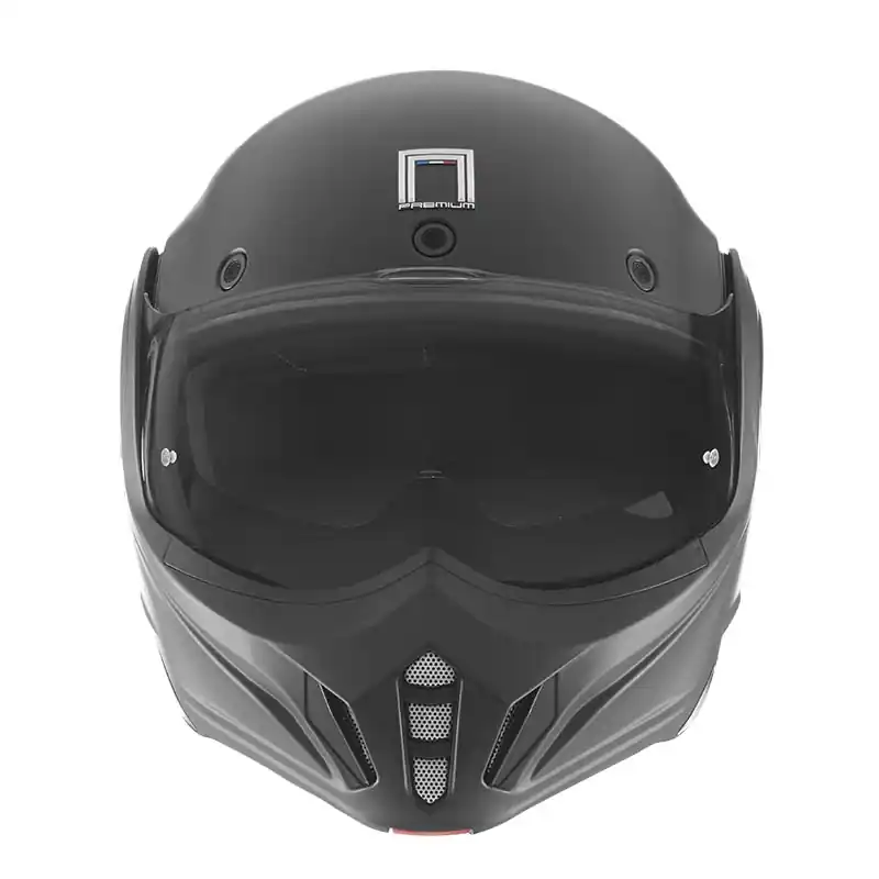 Popularny NOX PROMOCJA PREMIUM KASK SZCZĘKOWY (SZCZĘKA DO TYŁU) Z BLENDĄ STRATOS KOLOR CZARNY MAT ROZMIAR L