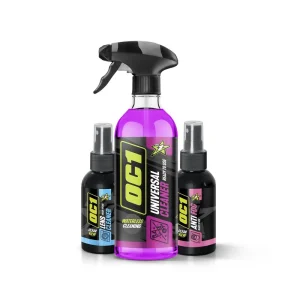 Hit sprzedaży OC1 ZESTAW HELMET & VISIOR Lens Cleaner 100ml + Anti Fog 100ml + Universal Cleaner 0,45L