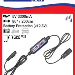 Bezpieczne zakupy OPTIMATE ŁADOWARKA USB ZE ZŁĄCZEM SAE 3300mA (EL)