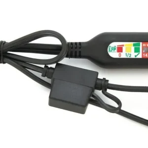 OPTIMATE PRZEWÓD DO PODŁĄCZENIA ŁADOWARKI DO AKUMULATORA ZE WSKAŹNIKIEM NAŁADOWANIA I ZŁĄCZEM SAE (LITHIUM) (Z BEZPIECZNIKIEM 15A, DŁUGOŚĆ 60CM) (EL) Ograniczona ilość