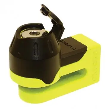 Niska cena OXFORD BLOKADA TARCZY HAMULCOWEJ MINI TITAN TRZPIEŃ 5,5MM, KOLOR ŻÓŁTY (STARY KOD OF49)