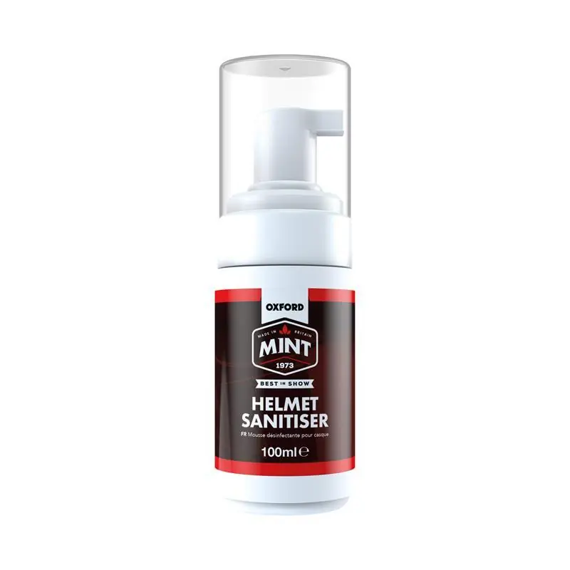 OXFORD PROMOCJA MINT HELMET SANITISER PIANKA DO DEZYNFEKCJI I CZYSZCZENIA WNĘTRZA KASKU/BUTÓW/RĘKAWIC 100ML Super okazja