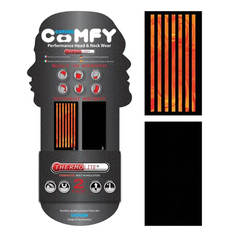 Wysoka jakość OXFORD WYPRZEDAŻ KOŁNIERZ WIELOFUNKCYJNY ODPORNY NA WIATR THERMOLITE COMFY FLAME -2 SZTUKI W OPAKOWANIU