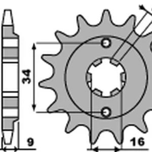 Super okazja PBR WYPRZEDAZ ZĘBATKA PRZEDNIA 2062 14 18NC YAMAHA YFS 200 BLASTER ‘88-‘06 (JTF1554.14) (ŁAŃC. 520) (STD.+1) (MADE IN ITALY)