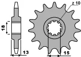 Bestseller PBR WYPRZEDAZ ZĘBATKA PRZEDNIA 2081 13 18NC FANTIC 50/80 (ŁAŃC. 428) (MADE IN ITALY)