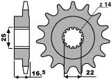 Bezpieczna płatność PBR ZĘBATKA PRZEDNIA 2114 14 18NC (JTF741.14) (ŁAŃC. 525)