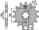 PBR ZĘBATKA PRZEDNIA 2177 14 18NC YAMAHA YBR125 05-11 (ŁAŃC. 428) Nie przegap