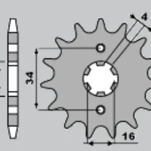 Dostępne od ręki PBR ZĘBATKA PRZEDNIA 263 14 18NC YAMAHA;JUNAK 125 (ŁAŃC. 428)