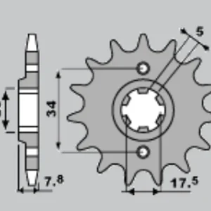 Nie przegap PBR ZĘBATKA PRZEDNIA 279 10 18NC (ŁAŃC. 520)