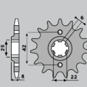 Tylko do końca tygodnia PBR ZĘBATKA PRZEDNIA 281 14 18NC (JTF281.14) (ŁAŃC. 520) (MADE IN ITALY)