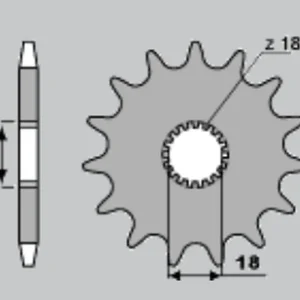PBR WYPRZEDAZ ZĘBATKA PRZEDNIA 393 14 18NC (ŁAŃC. 520) (MADE IN ITALY) Ostatnia szansa