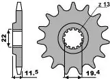 Super okazja PBR ZĘBATKA PRZEDNIA 4101 15 18NC (ŁAŃC. 428) (MADE IN ITALY)