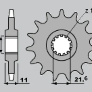 PBR WYPRZEDAZ ZĘBATKA PRZEDNIA 442 17 18NC (ŁAŃC. 532) (MADE IN ITALY) Ostatnia szansa