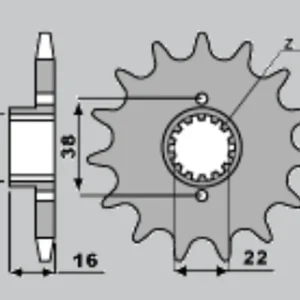Tylko do końca tygodnia PBR WYPRZEDAZ ZĘBATKA PRZEDNIA 490 14 18NC (ŁAŃC. 520) (MADE IN ITALY)