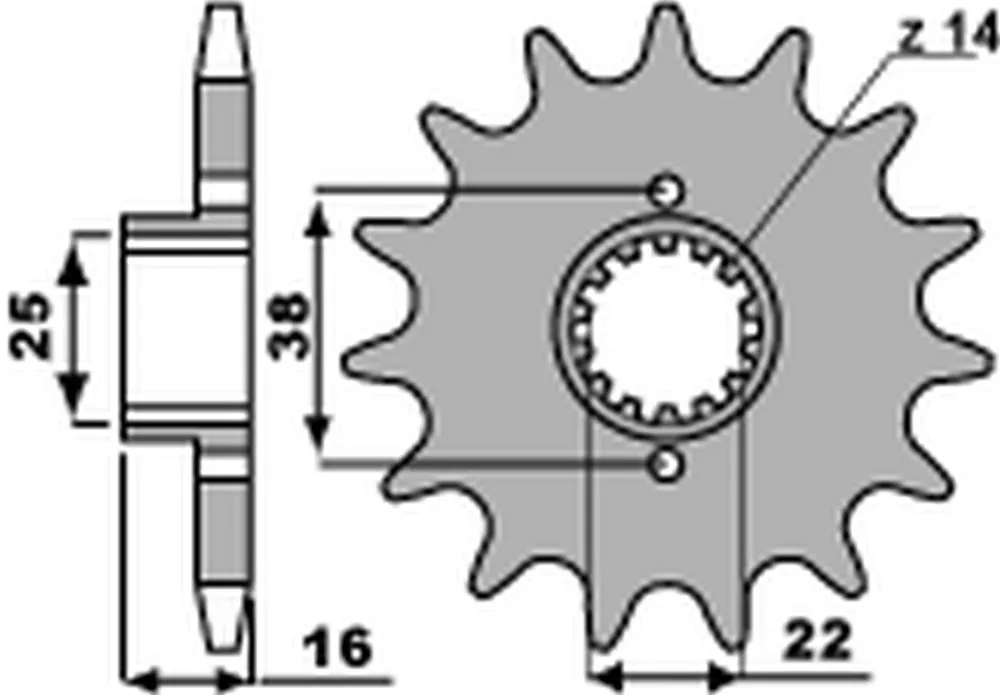 Bezpieczna płatność PBR ZĘBATKA PRZEDNIA 490 16 18NC DUCATI MONSTER 600/750/900 (JTF736.16) (ŁAŃC. 520)