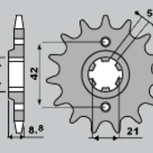 PBR WYPRZEDAZ ZĘBATKA PRZEDNIA 507 13 18NC KAWASAKI KX 250 86 (ŁAŃC. 520) (MADE IN ITALY) Taniej
