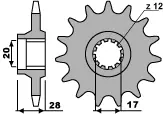 PBR ZĘBATKA PRZEDNIA 550 16 18NC GILERA 125 (84-88) (ŁAŃC. 428) (MADE IN ITALY) Wybór klientów