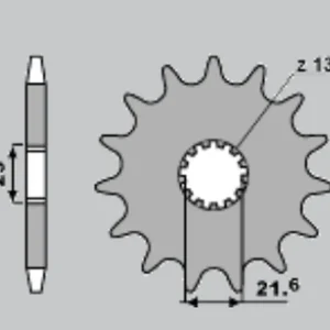 Hit cenowy PBR WYPRZEDAZ ZĘBATKA PRZEDNIA 566 16 18NC (JTF513.16) (JTF566.16) (ŁAŃC. 530) (MADE IN ITALY)