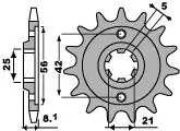 PBR ZĘBATKA PRZEDNIA 581 14 18NC YAMAHA TT 350`86-99 (ŁAŃC. 520) (MADE IN ITALY) Niska cena