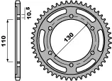 PBR WYPRZEDAZ ZĘBATKA TYLNA 241 48 C45 YAMAHA R6 (03-10) (JTR479.48) (ŁAŃC. 530) (MADE IN ITALY) Tylko dziś