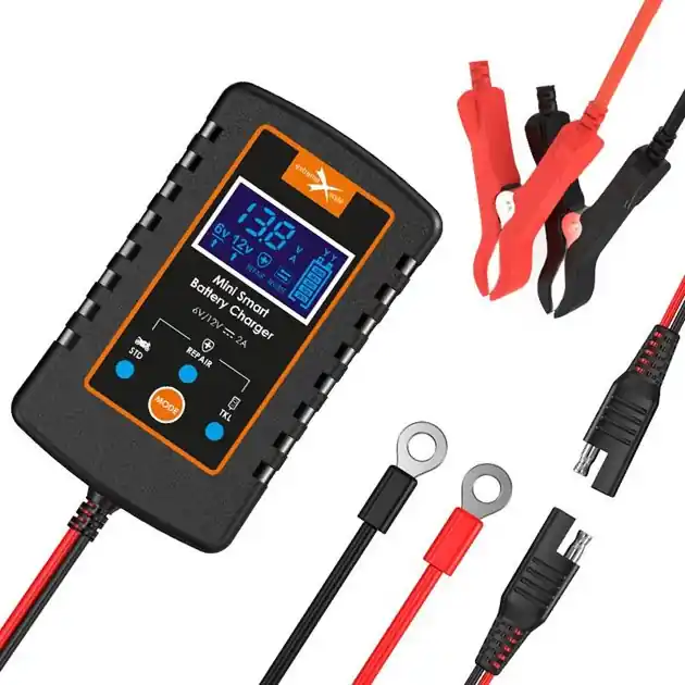 Inteligentna mini ładowarka / prostownik 2w1 do akumulatorów 6V / 12V ŁAD00345 Darmowy zwrot