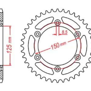 Zębatka tylna 899 45 KTM SX/EXC (ŁAŃC. 520) MTX PARTS 11-KM1-45 Ograniczona ilość
