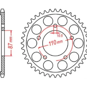 Zniżka Zębatka tylna 828 45 Suzuki SV 650 (ŁAŃC. 525) MTX PARTS 11-33C-45