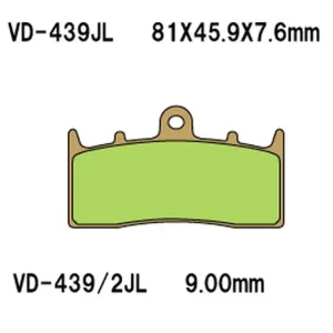 Klocki hamulcowe KH294 SPIEK METALICZNY ZŁOTE BMW Przód Vesrah VD-439JL Oferta czasowa