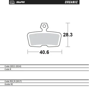 MOTO-MASTER BIKE PRO KLOCKI HAMULCOWE ROWEROWE ORGANICZNE PASUJE DO AVID CODE (2011-2014) CODE R, SRAM CODE RSC / R (2017), GUIDE RE Szybka dostawa