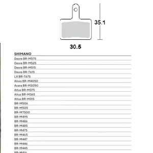 MOTO-MASTER BIKE PRO KLOCKI HAMULCOWE ROWEROWE SINTER SPORT METALICZNE PASUJE DO SHIMANO DEORE BR-M575, BR-M525, BR-M515, BR-T615, BR-M506, BR-M505, BR-MT500, BR-M495, BR-M486, BR-M485, BR-M475 Darmowy zwrot